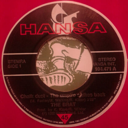 The Brat - Chalk Dust-The Umpire Strikes Back (7"si NL 1982) Red Vinyl!! + Wimbledon/Melkhuisje-sleeve - Image 3