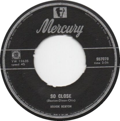Brook Benton - Endlessly / So Close (7"si NL 1959) - Image 2