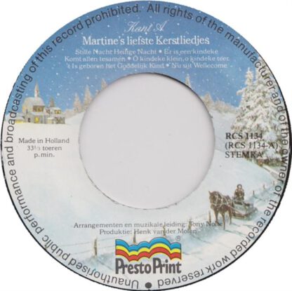 Martine Bijl ‎– Martine's Liefste Kerstliedjes (7"mini-lp NL 1980) vg+/vg - Image 3