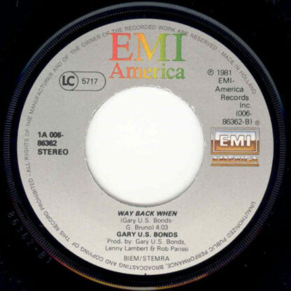 Gary U.S. Bonds ‎– Bruce Springsteen's "This Little Girl" (7"si NL 1981) - Image 4