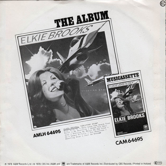 Elkie Brooks – Don't Cry Out Loud (7"si NL 1978) - Image 2