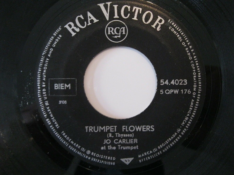 Jo Carlier at the Trumpet – Jealousy / Trumpet Flowers (7"si Belgium 1968) Extremely RARE!!! - Image 2