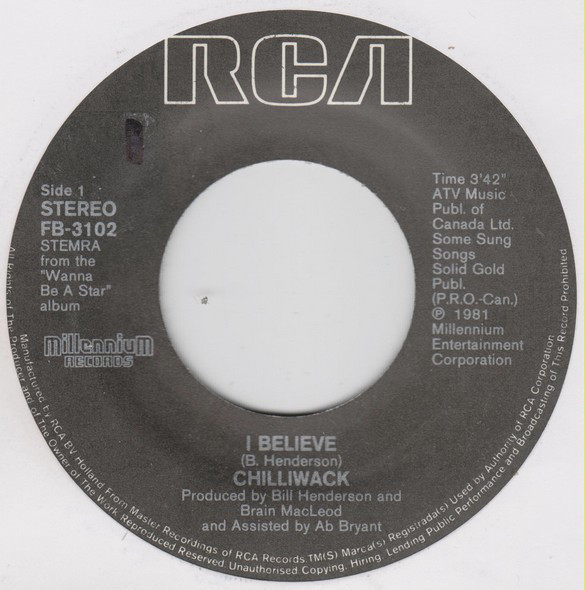 Chilliwack – I Believe (7"si NL 1981) - Image 3