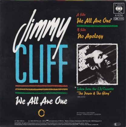 Jimmy Cliff ‎– We All Are One (7"si NL 1983) - Image 2
