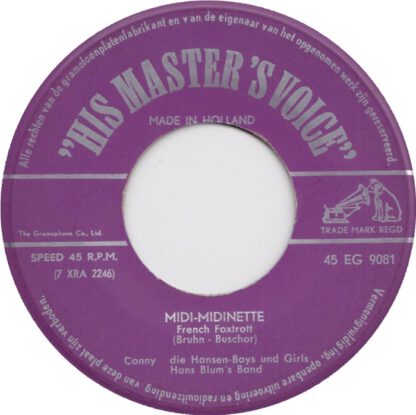 Conny (Froboess) ‎– Midi-Midinette (7"si NL 1960)