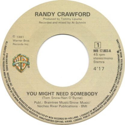 Randy Crawford ‎– You Might Need Somebody (7"si NL 1981) - Image 3