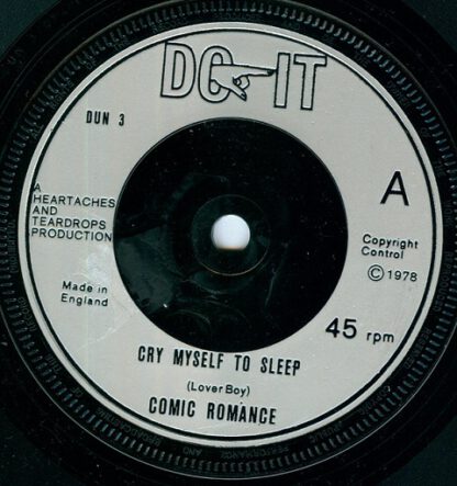 Comic Romance ‎– Cry Myself To Sleep (7"si UK 1978) - Image 3