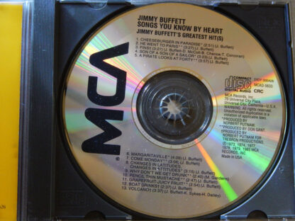Jimmy Buffett ‎– Songs You Know By Heart - Jimmy Buffett's Greatest Hit(s) CD US 1990 Club Edition - Image 2