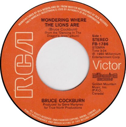 Bruce Cockburn ‎– Wondering Where the Lions Are (7"si NL 1980) - Image 3