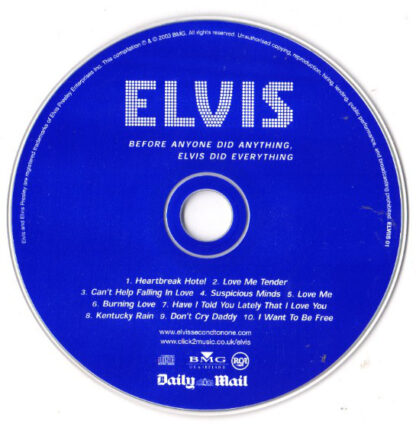 Elvis Presley ‎– Before Anyone Did Anything, Elvis Did Everything (CD UK 2003) Daily Mail PROMO!! - Image 3
