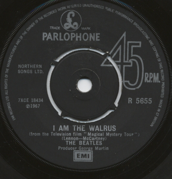 The Beatles – Hello, Goodbye / I Am the Walrus (7"si UK 1976 re-pressing of 1967 original) - Image 2