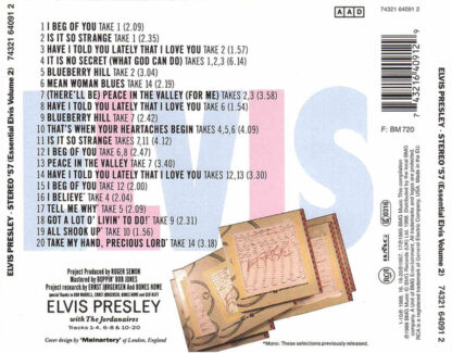 Elvis Presley ‎– Stereo '57 (Essential Elvis Volume 2) CD Germany 1999 - Image 2
