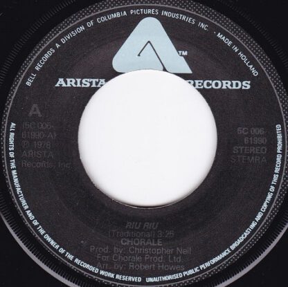 Chorale ‎– Riu Riu (7"si NL 1978) - Image 3