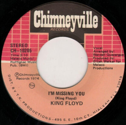 King Floyd ‎– Don't Cry No More / I'm Missing You (7"si US 1974) - Image 2