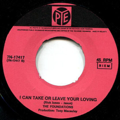 The Foundations ‎– Back On My Feet Again (7"si NL 1968) - Image 2