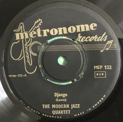 The Modern Jazz Quartet ‎– Vol. 2: Django / Milano / One Bass Hit (7"EP Sweden 1955) - Image 3
