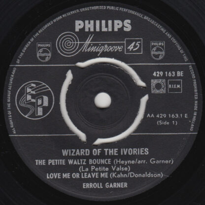 Erroll Garner ‎– Wizard of the Ivories (7"EP NL 1957)  vg+/vg++ - Image 3