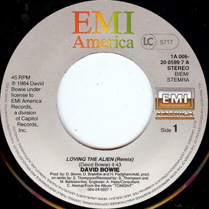 David Bowie ‎– Loving the Alien (Re·Mixed Version) 7"si NL 1984 nm/vg - Image 3