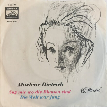 Marlene Dietrich ‎– Sag Mir Wo Die Blumen Sind (7"si NL with German sleeve 1962) vg++/vg++