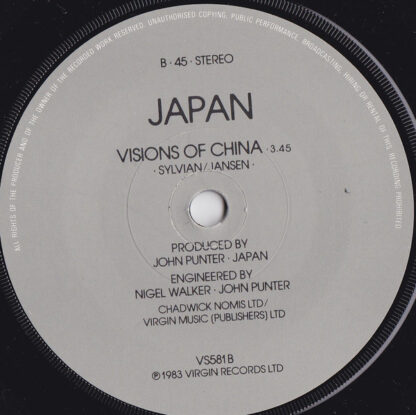 Japan ‎– Canton / Visions Of China (Live) 7"si UK 1983 - Image 4