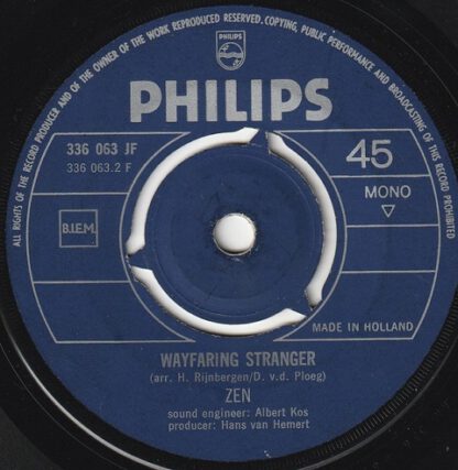 Zen ‎– Get Me Down / Wayfairing Stranger (7"si NL 1969) - Image 4