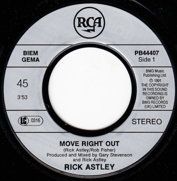 Rick Astley – Move Right Out (7"si Germany 1991) - Image 3