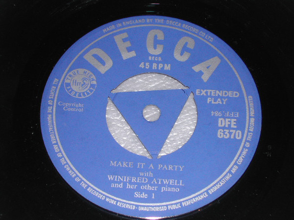 Winifred Atwell and her other piano – Make It a Party (7"EP UK 1956) - Image 3