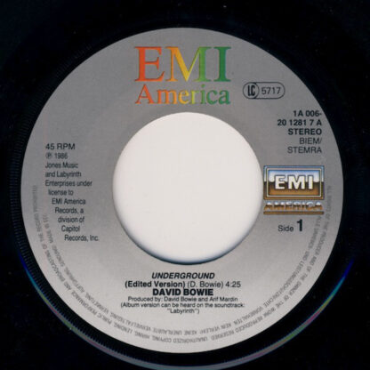 David Bowie ‎– Underground (7"si NL 1986) nm/nm - Image 3