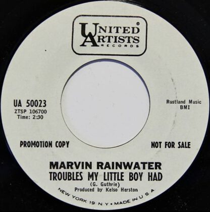 Marvin Rainwater ‎– Sorrow Brings a Good Man Down (7"si 1966) PROMO!! - Image 2