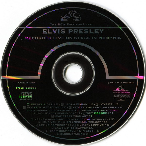 Elvis Presley As Recorded Live on Stage in Memphis ('Graceland') CD