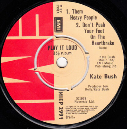Kate Bush ‎– On Stage (7" 4-track 33 1/3 rpm mini-lp UK 1979) - Image 3