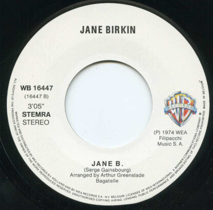 Serge Gainsbourg & Jane Birkin ‎– Je t'Aime Moi Non Plus (7"si Belgium 1974) vg++/nm re-release - Image 3