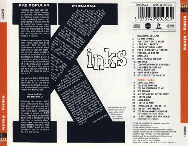 The Kinks – Kinks (CD UK 2004) Debut studio album nm/mint - Image 4