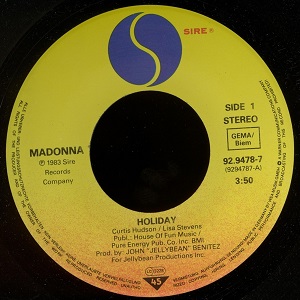 Madonna – Holiday (7"si Germany 1985 re-release of 1983 original) MISPRINT!! vg++/vg+ - Image 3