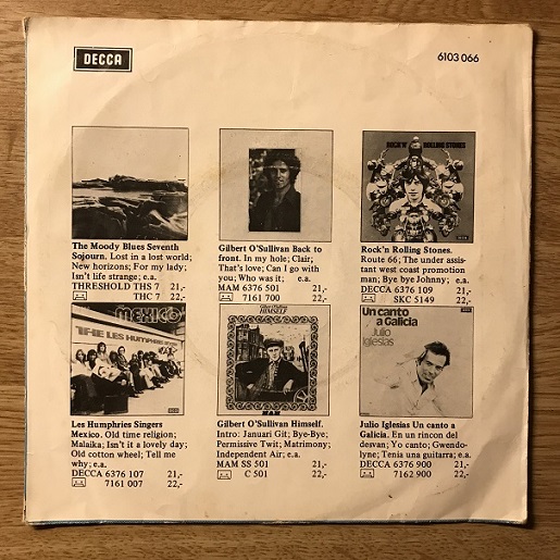 The Rolling Stones – Sympathy for the Devil (7"si NL 1973) nm-/vg+ Extremely Rare Unique "Radio Veronica"-edit!! - Image 2