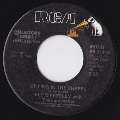 Elvis Presley ‎– Crying in the Chapel (7"si US 1977) RCA's Limited Edition - Collectors' Series vg++/g+ - Image 2
