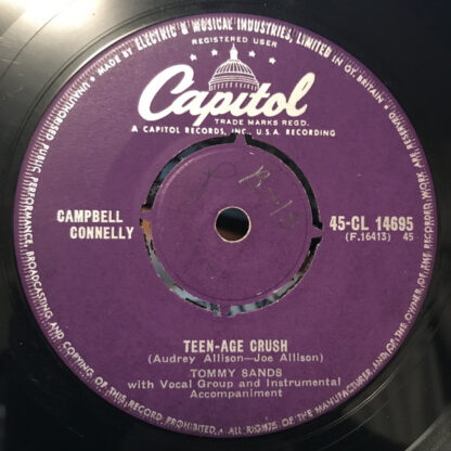 Tommy Sands ‎– Teen-Age Crush / Hep Dee Hootie (7"si UK 1957)