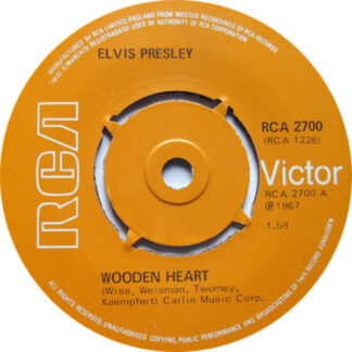 Elvis Presley - Wooden Heart (7"si UK 1977 reissue) vg