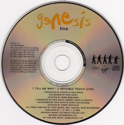 Genesis ‎– Tell Me Why / Invisible Touch (live) CD-si Austria 1992 - Image 3