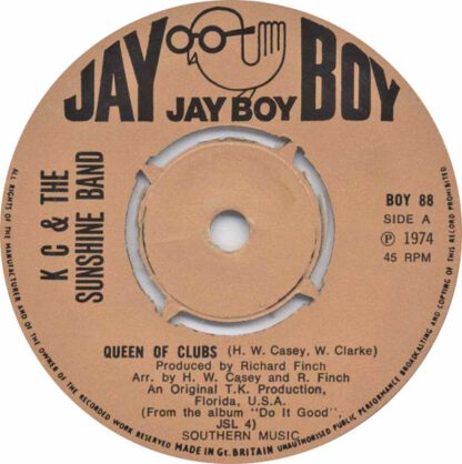 K.C. and The Sunshine Band ‎– Queen of Clubs (7"si UK 1974) - Image 2