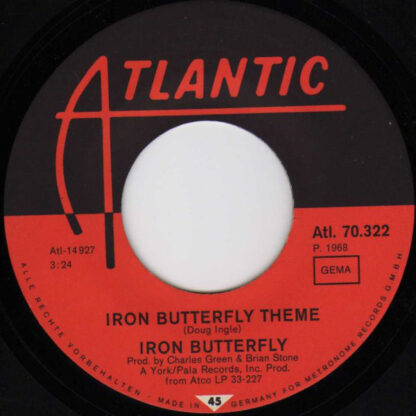 Iron Butterfly ‎– In-A-Gadda-Da-Vida (7"si Germany 1968) vg++/g - Image 3