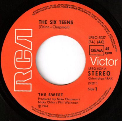 (The) Sweet ‎– The Six Teens (7"si Germany 1974) nm/nm - Image 2
