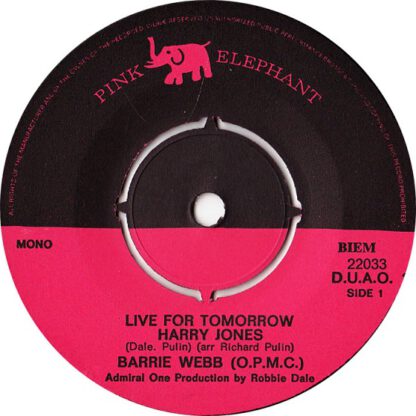 Barrie Webb (O.P.M.C.) ‎– Live for Tomorrow Harry Jones (7"si NL 1970) - Image 2
