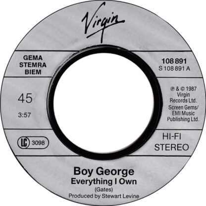 Boy George ‎– Everything I Own (7"si Germany 1987) - Image 3
