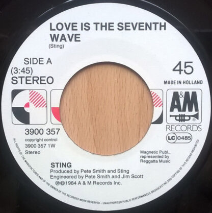 Sting ‎– Love is the Seventh Wave (7"si NL 1985) - Image 3