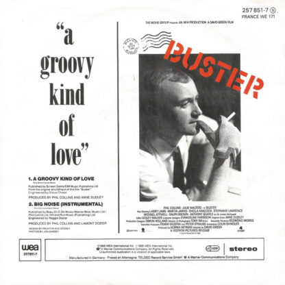 Phil Collins ‎– A Groovy Kind of Love (7"si Germany 1988) - Image 2