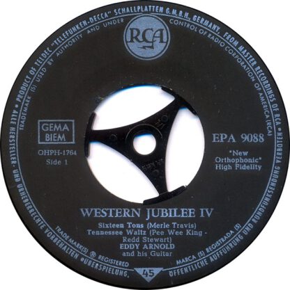 Eddy Arnold and his Guitar ‎– Western Jubilee IV (7"EP Germany 1963) - Image 3