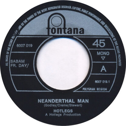 Hotlegs ‎(pre-10cc) – Neanderthal Man (7"si Belgium 1970) vg+/vg+++ - Image 3