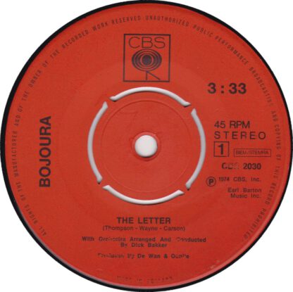 Bojoura ‎– The Letter (7"si NL 1974) - Image 2