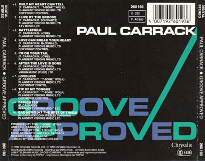 Paul Carrack ‎– Groove Approved (CD Germany 1989) - Image 2